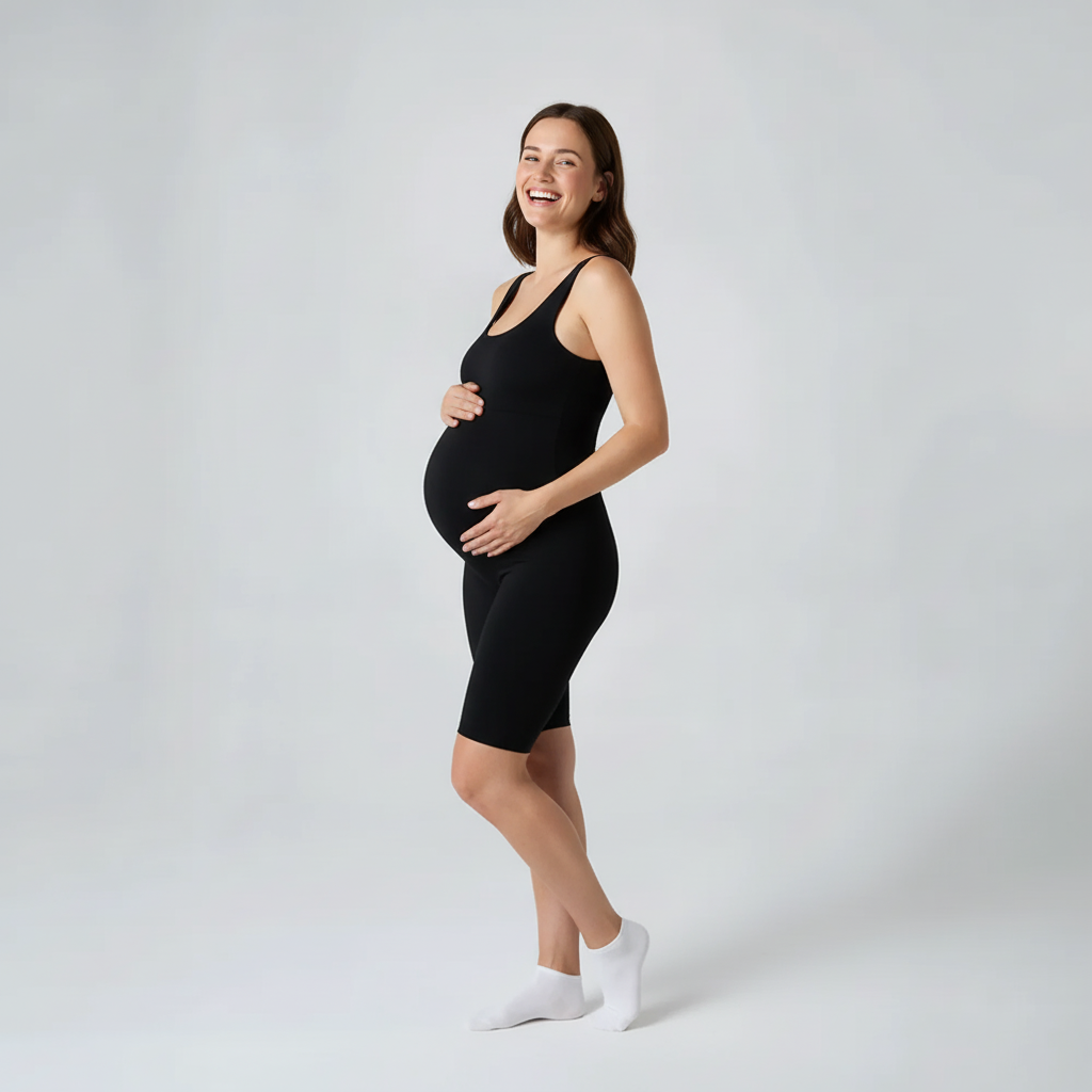 Entlastet Bauch und Rücken/Spezielles Meshgewebe stützt den Babybauch und entlastet dadurch den unteren Rücken.