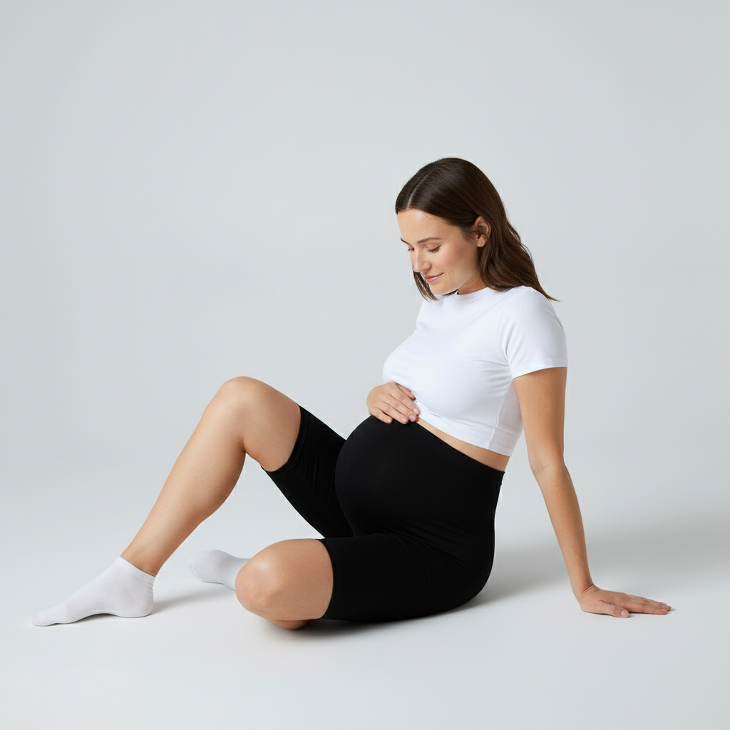 Elastisch und bequem/Dehnt sich mit jeder Bewegung deines Babybauchs – reinschlüpfen und wohlfühlen.